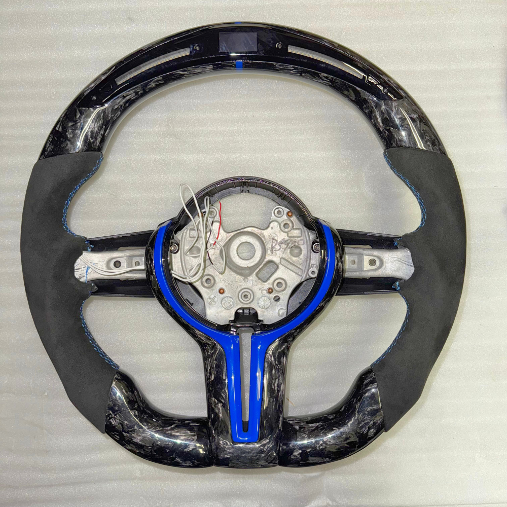 thumbnail image 2 of R44 BMW M SPORT STEERING WHEEL TRIM INSERT IN GLOSS CARBON FIBRE 2 of 14