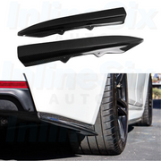 Carbon Fiber Rear Bumper Canard/Splitter Extensions For BMW F30 M-Sport