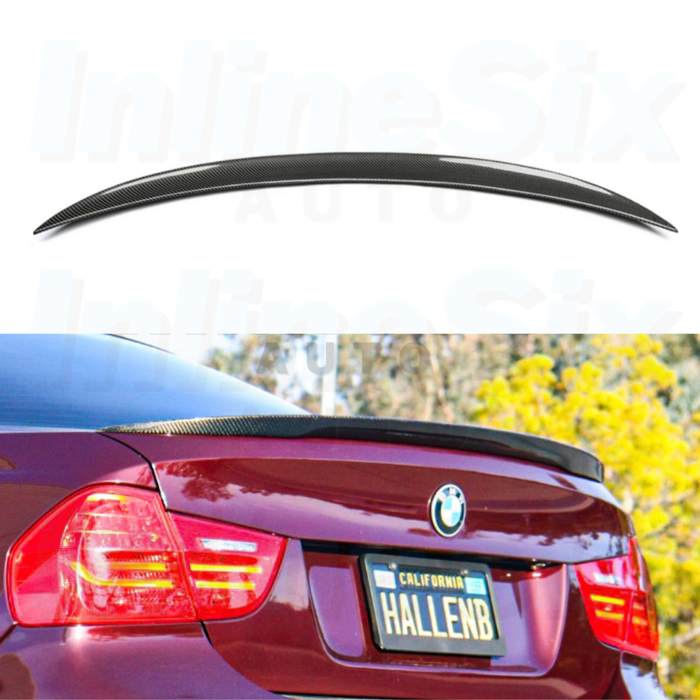 Carbon Fiber Performance Style Rear Trunk Spoiler Lip for BMW E90