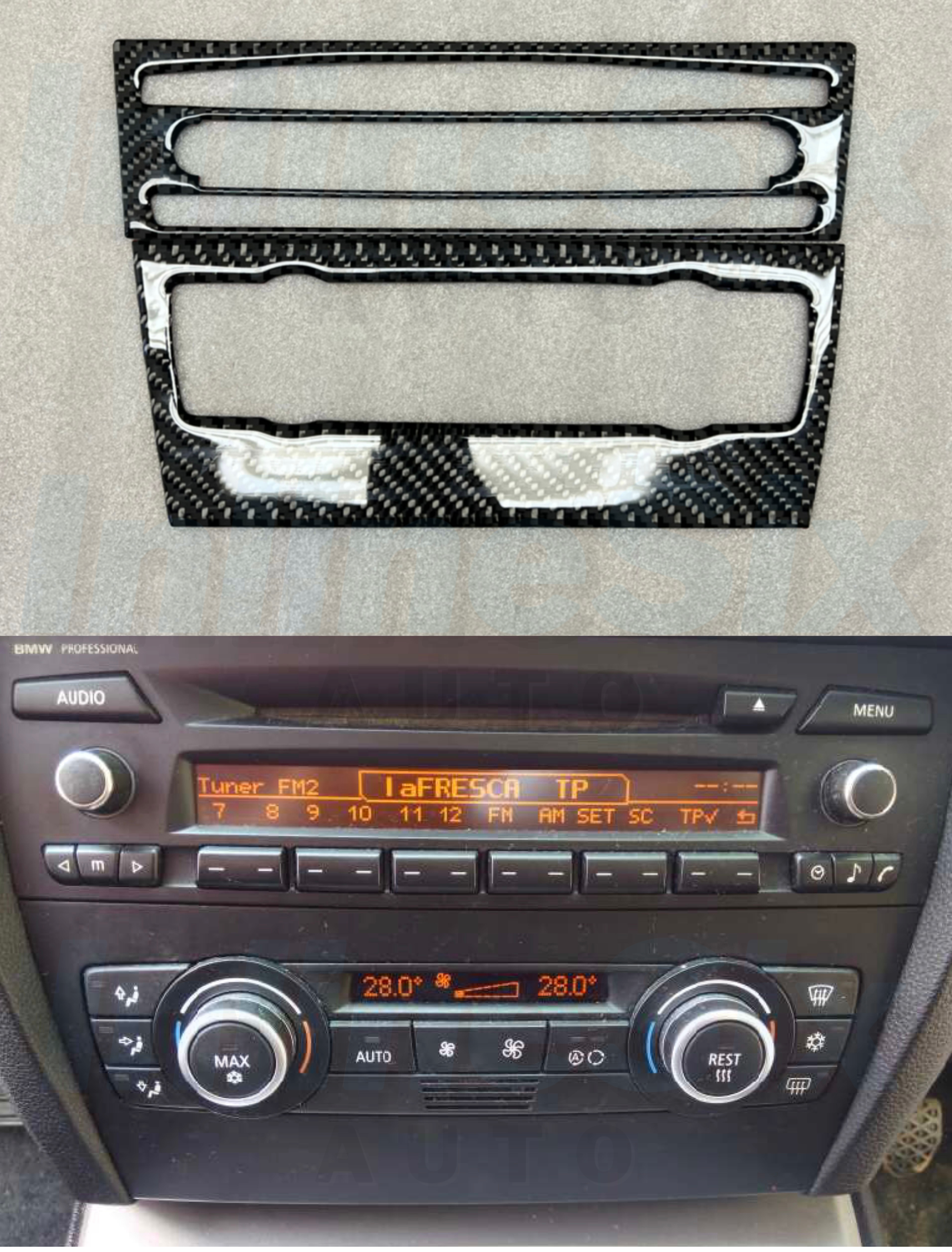 Carbon Fiber AC/Radio Center Console Trim Overlay For BMW E90/E92 3-Se –  Inline Six Auto