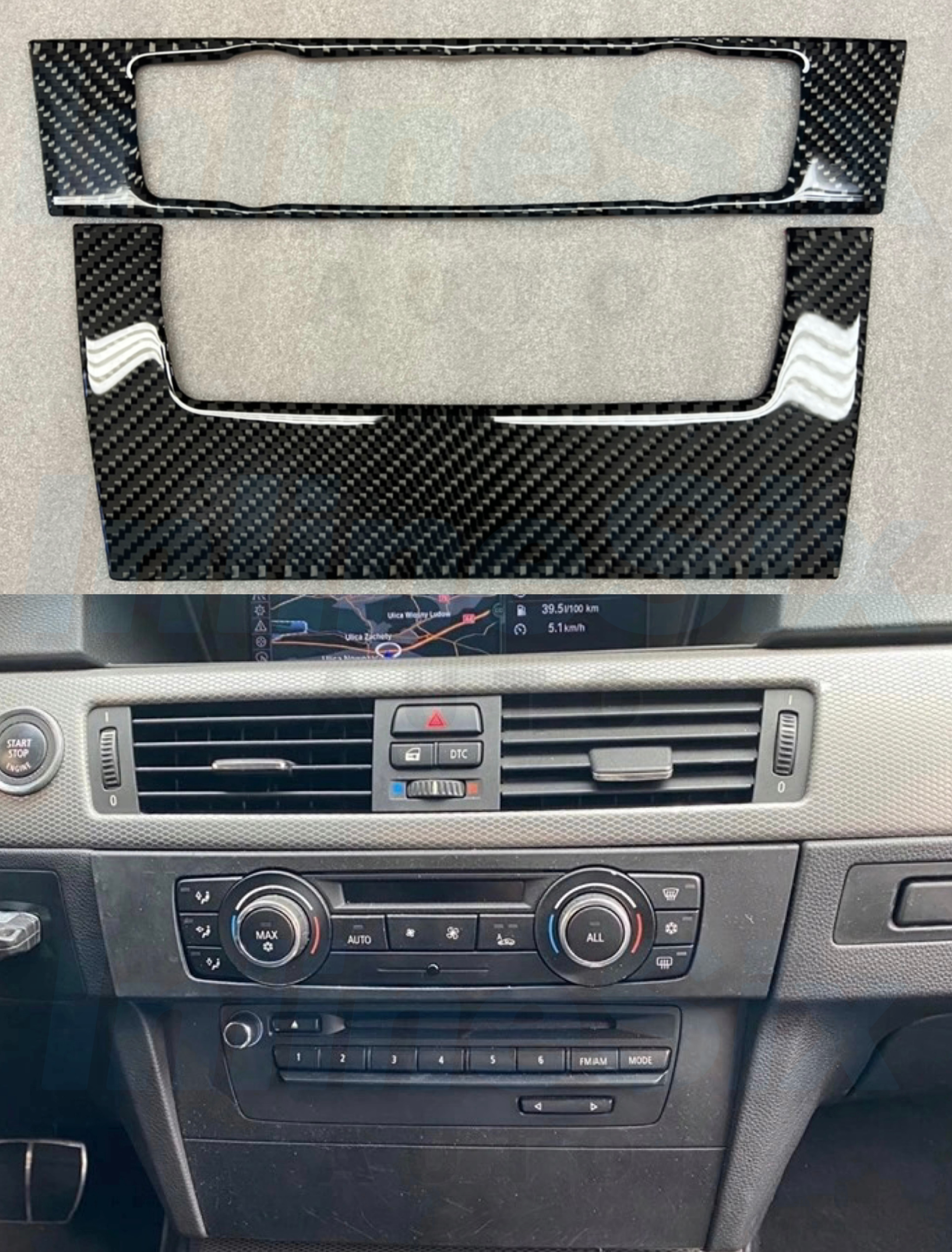 Dashboard Center Console AC Air Conditioner Decal Trim Carbon Fiber Sticker  fits for BMW E90 E92 E93 2005 2006 2007 2008 2009 2010 2011 2012 Car  Accessories : : Automotive