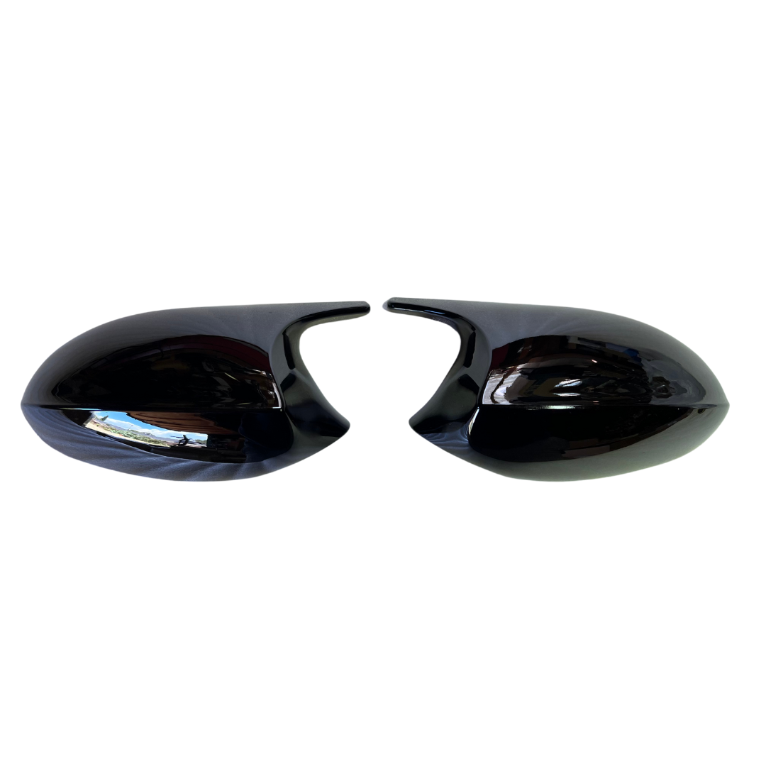 thumbnail interactive-video image 1 of Gloss Black M3 Style OX Horn Side Mirror Cover Caps For BMW E90 E91 E92 PRE-LCI (Left & Right) 1 of 6