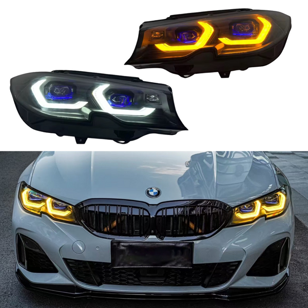 LED Laser-Style Yellow/White Switchback Headlights for BMW G20 3