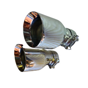 4 Inch Stainless Steel Dual Walled Exhaust Tips (2.4 Inch Inlet)