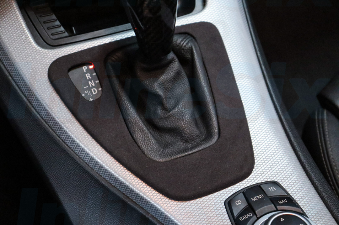 Alcantara Suede Gear Shift Panel Cover Trim – Fits BMW 3 Series E90 / E92 / E93 (2005-2012) – LHD Only