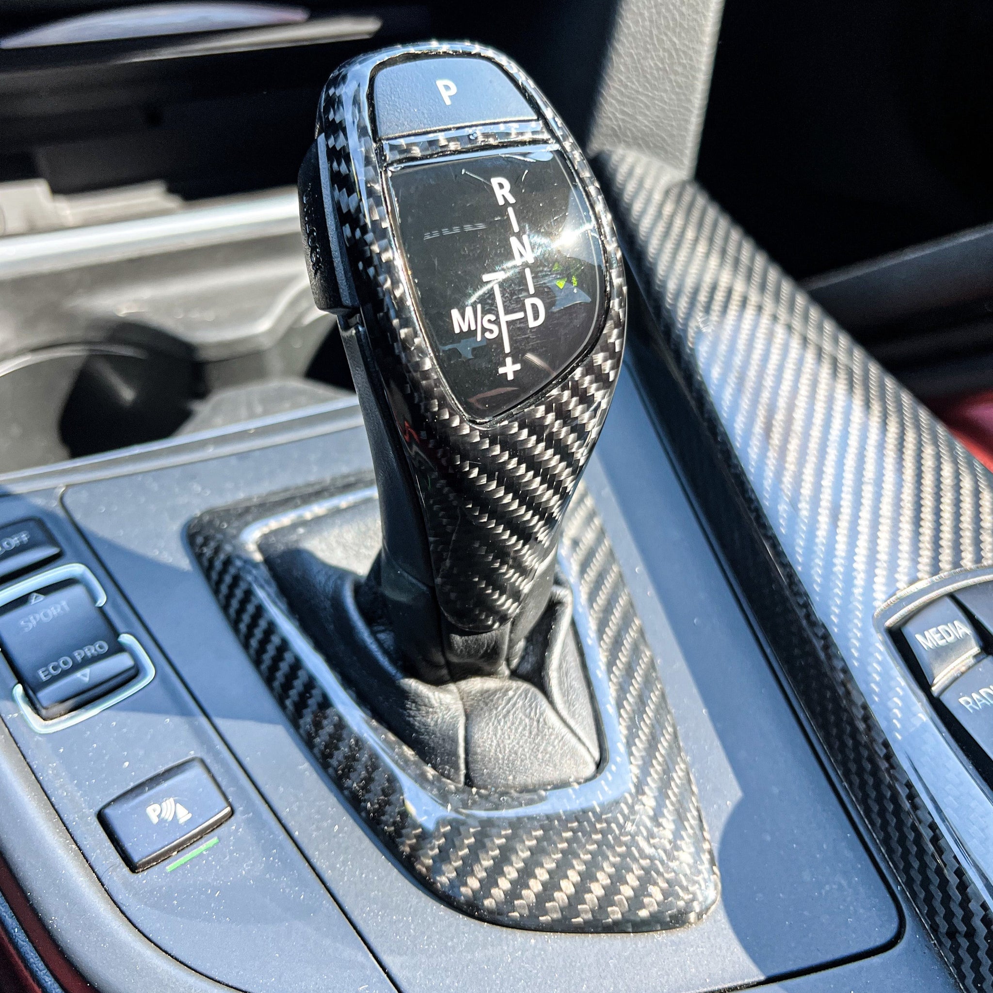 bmw gear knob Carbon Fiber Gear Shift Knob Replacement for BMW F22/F30/32 – Inline Six Auto